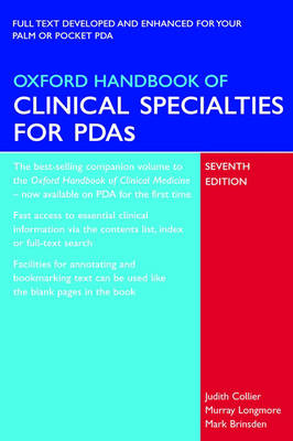 OXFORD HANDBOOK OF CLINICAL SPECIALTIES FOR PDAS