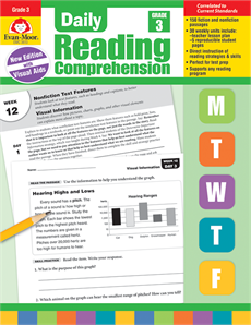 Daily Reading Comprehension, Grade 3 Student Edition Workbook (5-Pack)