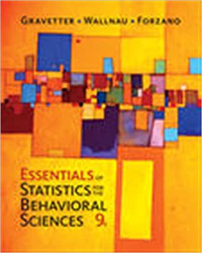 Essentials of Statistics for The Behavioral Sciences