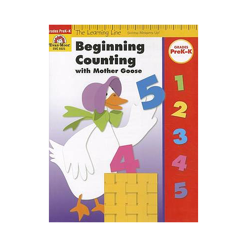 Learning Line: Beginning Counting with Mother Goose, Prek - Kindergarten, Workbook